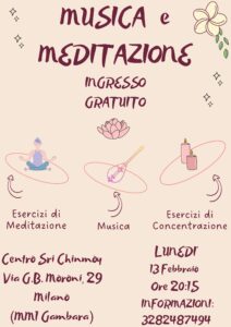 Mantra Meditazione Musica. Meditazione e concentrazione dello yoga. Frequenta gratuitamente a Milano.